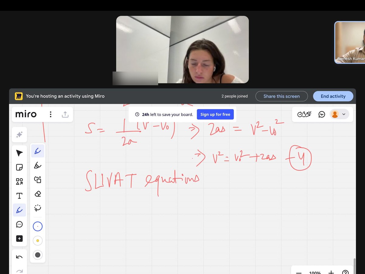 Quick Maths 1-on-1 session with examiner-style annotations